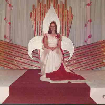 1975-76 Brunswick Teen Queen Phyllis Gaudreau at the Teen Queen Ball.