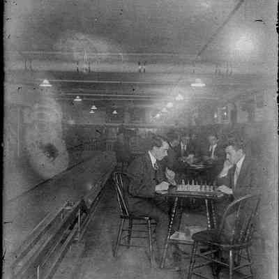 Men playing chess.