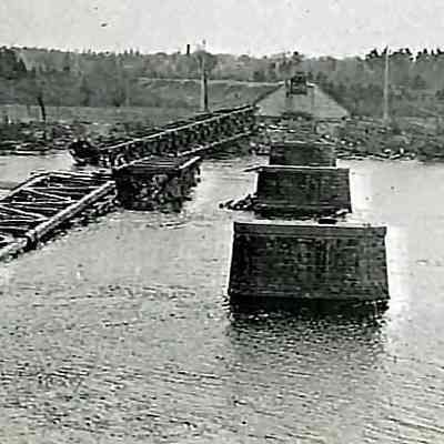 Railroad Bridge Destroyed by the 1936 Flood