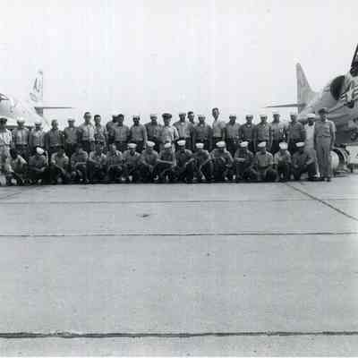 Large Group of Men at Brunswick Naval Air Station