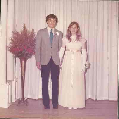 Left contestant Nancy Barton dancing with her escort Roland Menard