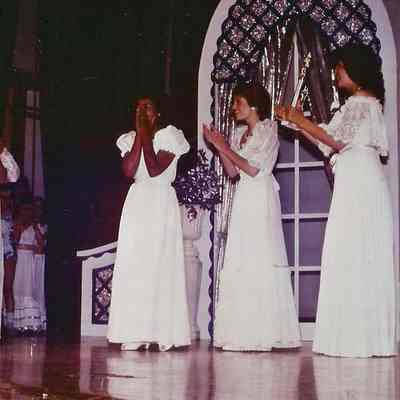 A color photograph of Kim Carslick named the 1983 Brunswick Teen Queen.