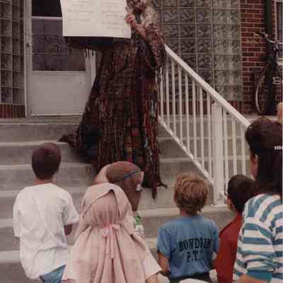 A photo view of someone plying Moses. 7/28/1989.