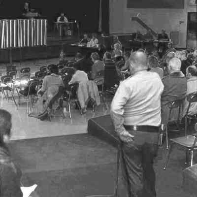 A photo view of Harpswell new town hall. 11/23/1986.