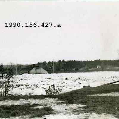 Remains of the Railroad Bridge during the Flood of 1936