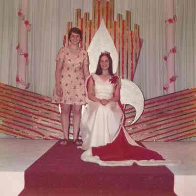 1975-76 Brunswick Teen Queen Phyllis Gaudreau and her sister Susan Gaudreau.