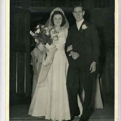 Carrier and Cloutier as Bride and Groom