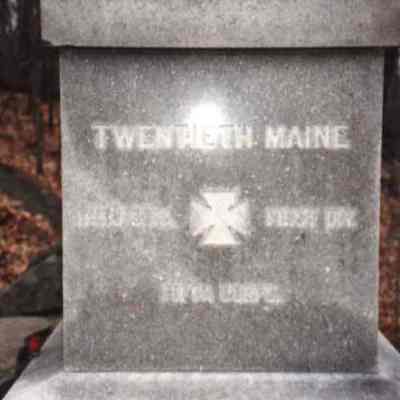 A photo of the 20th Maine monument.