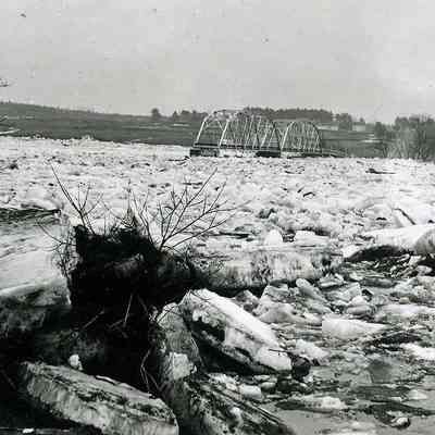 Ice and a Bridge during the 1936 Flood