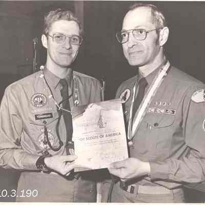 Larry Tondreau Receiving an Award