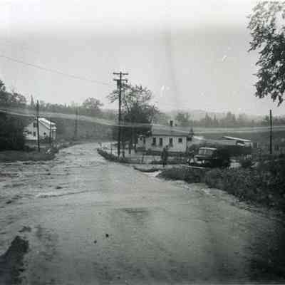 A photo of Hurricane damage to Topsham Street. 1950's