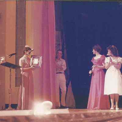 A color photograph of the past contestants of the Teen Queen Pageant.