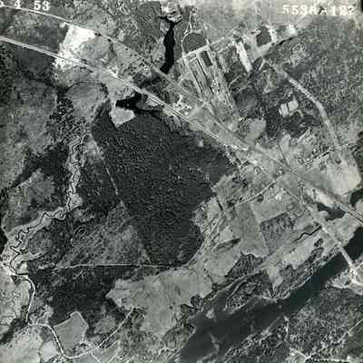 An aerial photo of the New Meadows river, 5/4/1953.