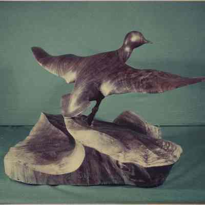 Sculpture of a Black Duck