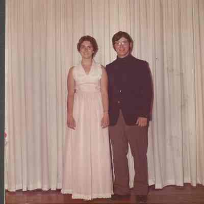 Contestant #5 Cathy Morhidge and her escort.