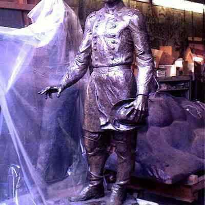 Chamberlain statue at the foundry in New York.