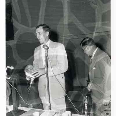Gov. Edmund S. Muskie speaks at a Brunswick Chamber of Commerce banquet