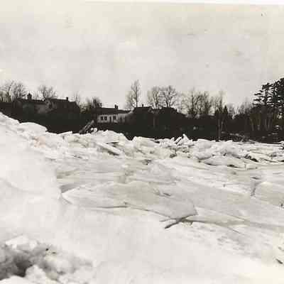 Ice on the Banks of the Androscoggin River