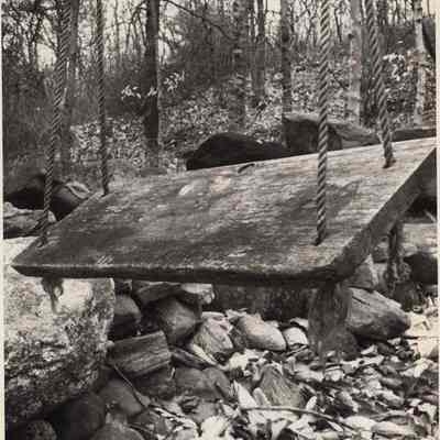 A photo view of a swing on Orr's Island. 5/8/1992.