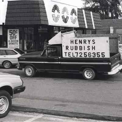 Truck Parked in Front of Dunkin Donuts