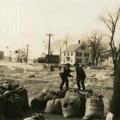 Main Street Topsham during 1936 flood