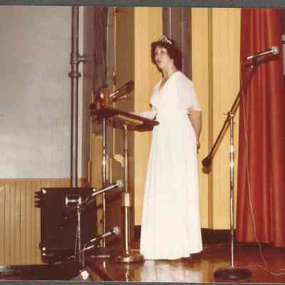 Lisa Grasmuck the 1978-79 Brunswick Teen Queen delivering her farewell address
