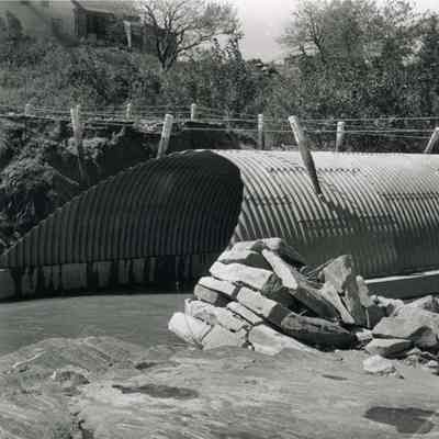 A photo of a washout at Bunganuc Creek.