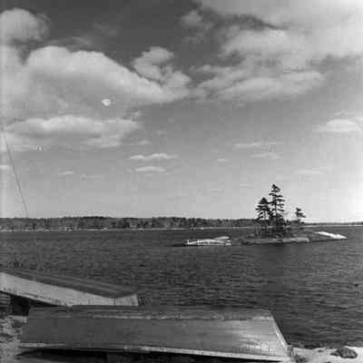A photo view of Lookout Point Harpswell. 3/1/1984.