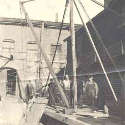 Construction at the Pejepscot Mill.