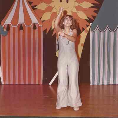Kathleen Gamache performing a disco dance