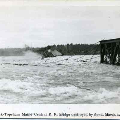 Railroad Bridge Under Water