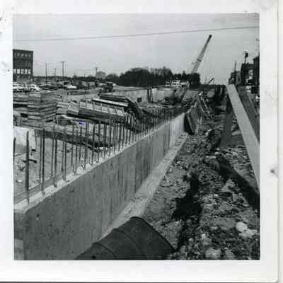Building of Route 1underpass, 1961