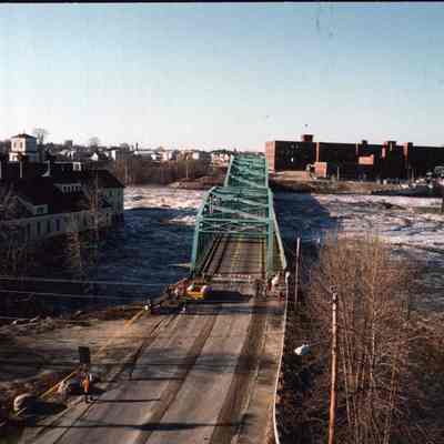 Frank J. Wood Bridge during the 1987 flood