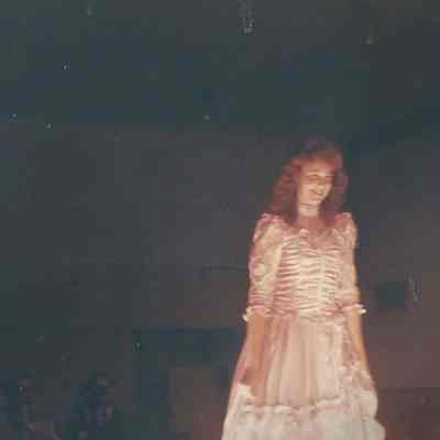 Margie Hymer walking the ramp.