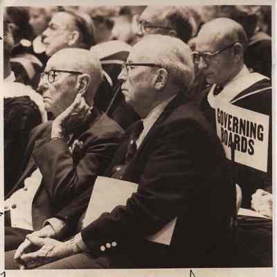 A photo view of the audience at A. LeRoy Greason inauguration. 10/12/1981