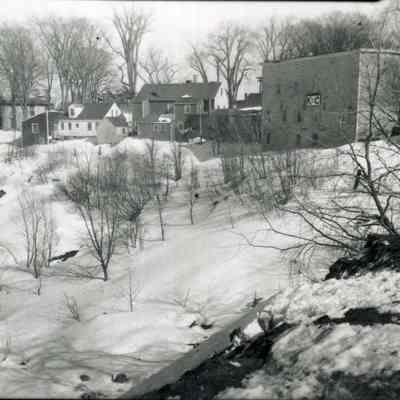A photo of the area where Route 1 thru way was built.