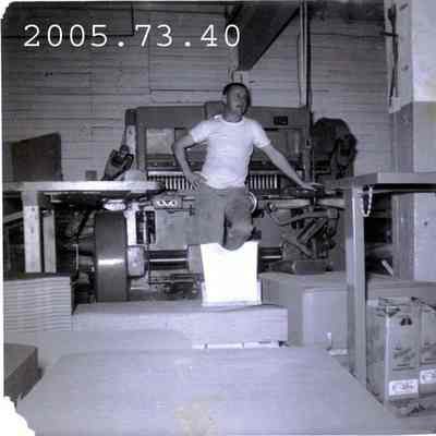 A photo of unidentified mill workers