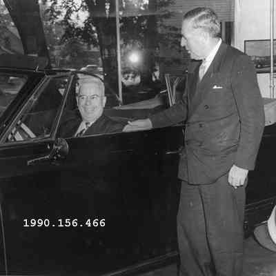 Albert Ouellette Sitting in a Car