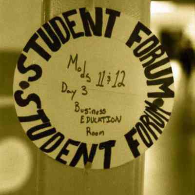 A photo view of Mt. Ararat student forum.