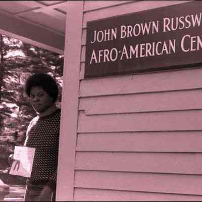 Unidentified Bowdoin student at the Afro American Center