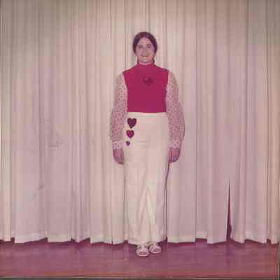 Contestant #4 Jane Thiboutot posing in her opening costume.