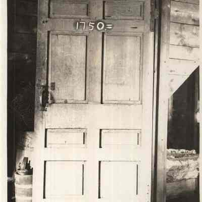 A photo of an old door at the PHS museum on School Street.