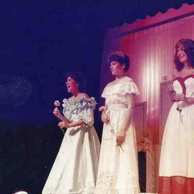 A color photograph of Wendy Mercier being named the first runner-up.