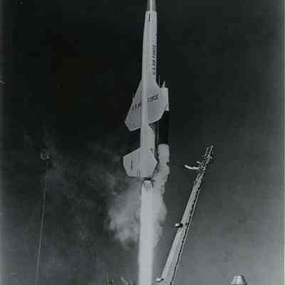 A photo of the BOMARC missile.