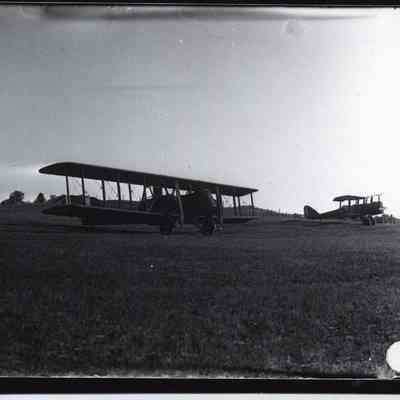 Two Biplane Aircraft on Ground