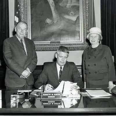 Governor Kenneth Curtis and Sheldon Christian