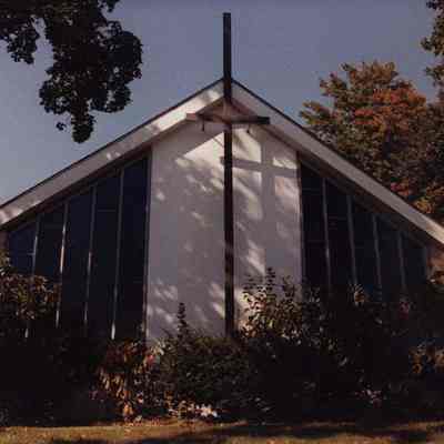 A photo view of Grace Episcopal Church. 10/12/1990.