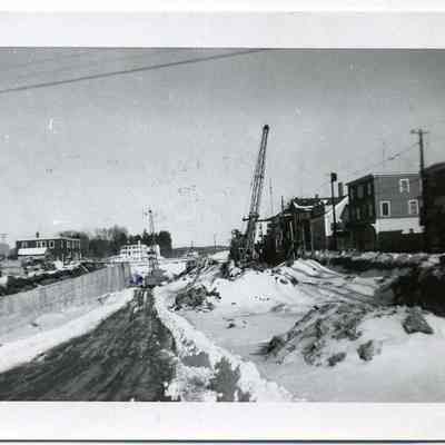 Building of Route 1 underpass, 1961