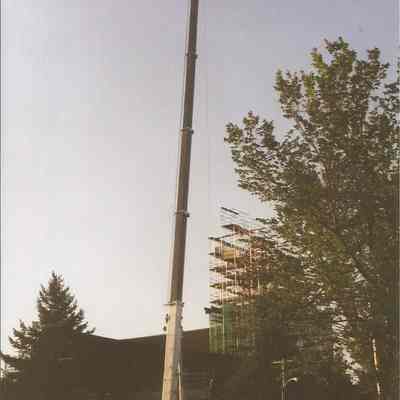 Crane at First Parish Church Restoration