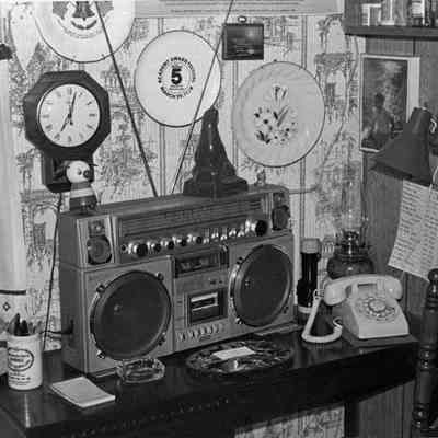 A portable radio.